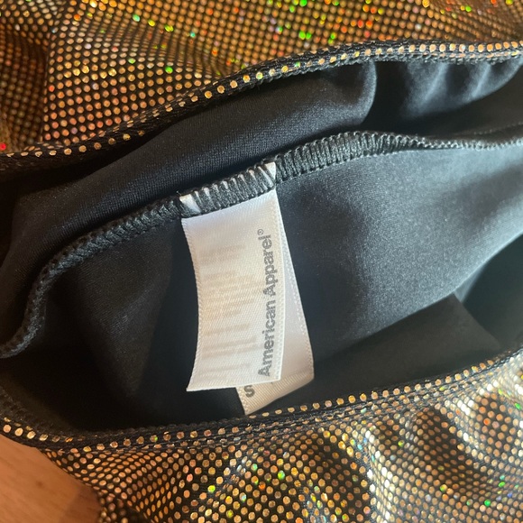 American Apparel Gold Shimmer Pencil Skirt - Picture 3 of 9